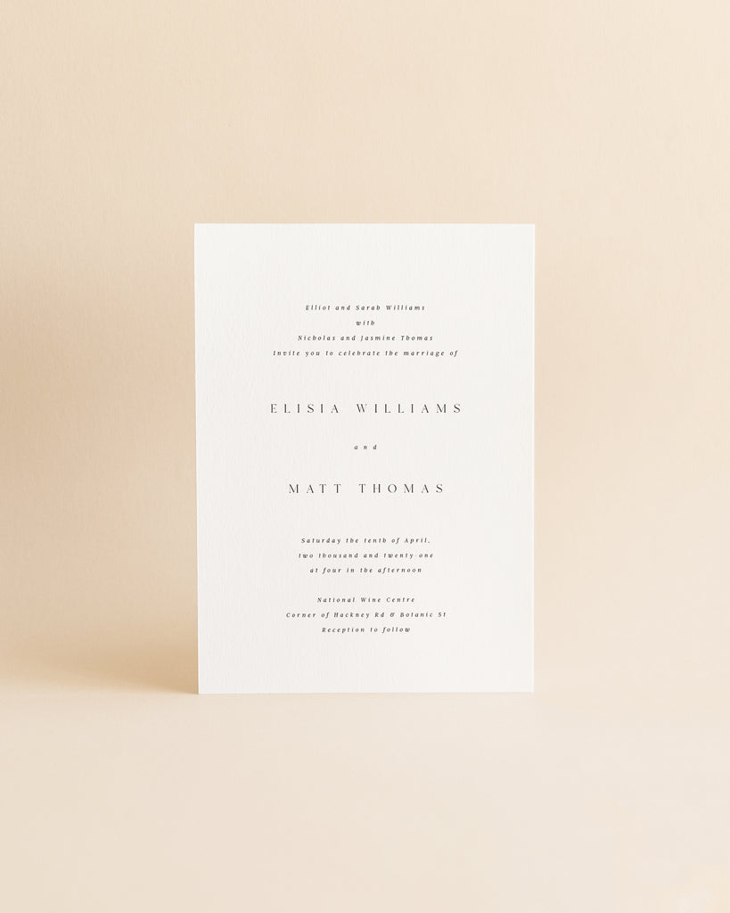 Wedding Invitations – Oak and Ivory