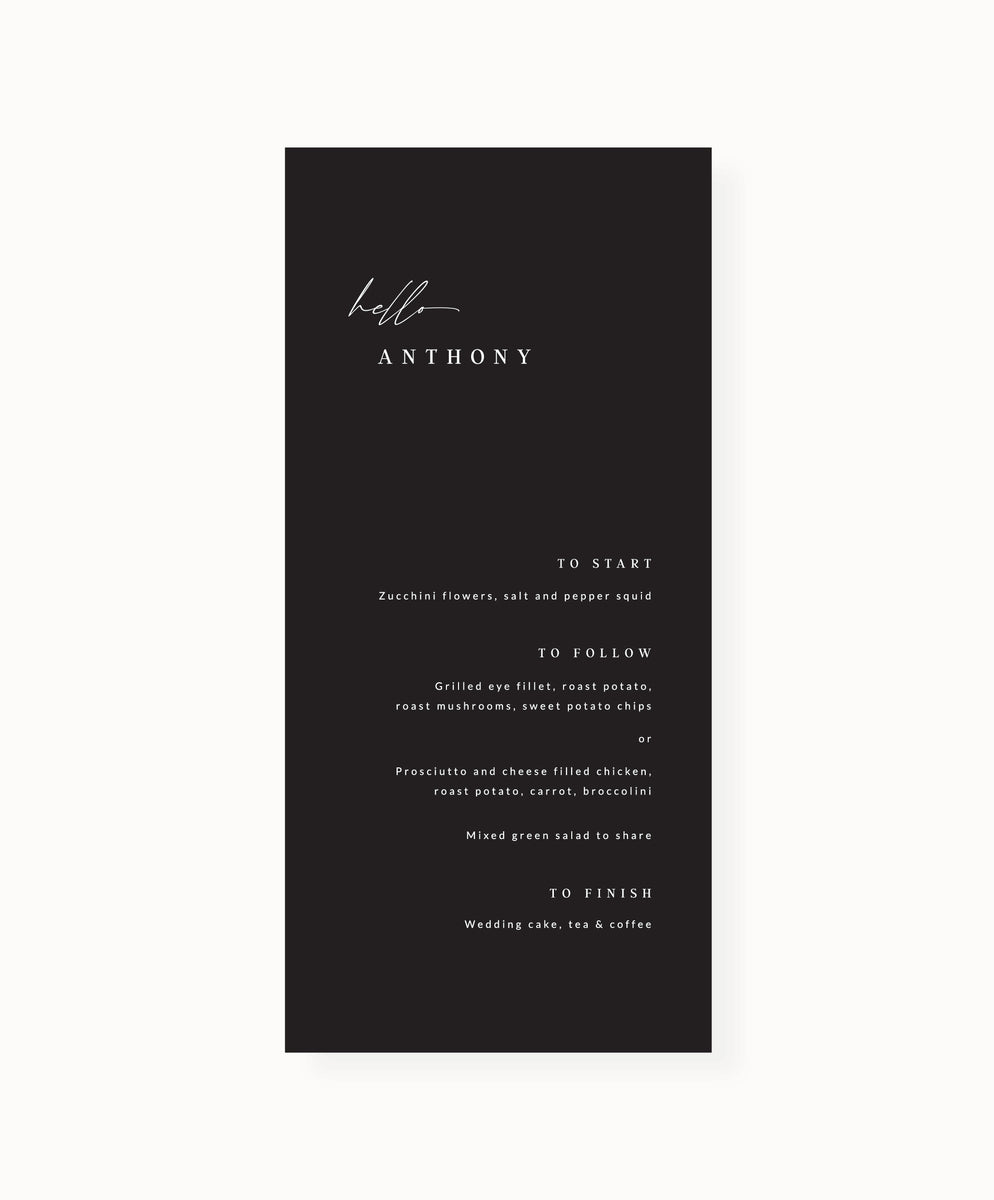 Tennille Menu Oak and Ivory